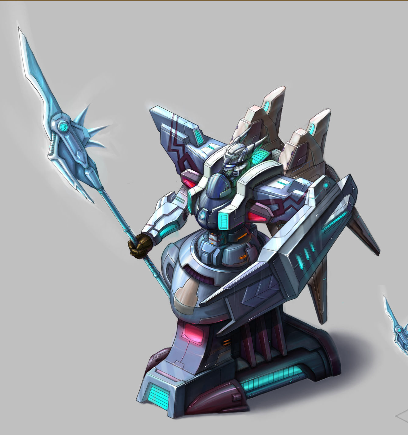 Future World - Mechanical Statue 03 3D model_3