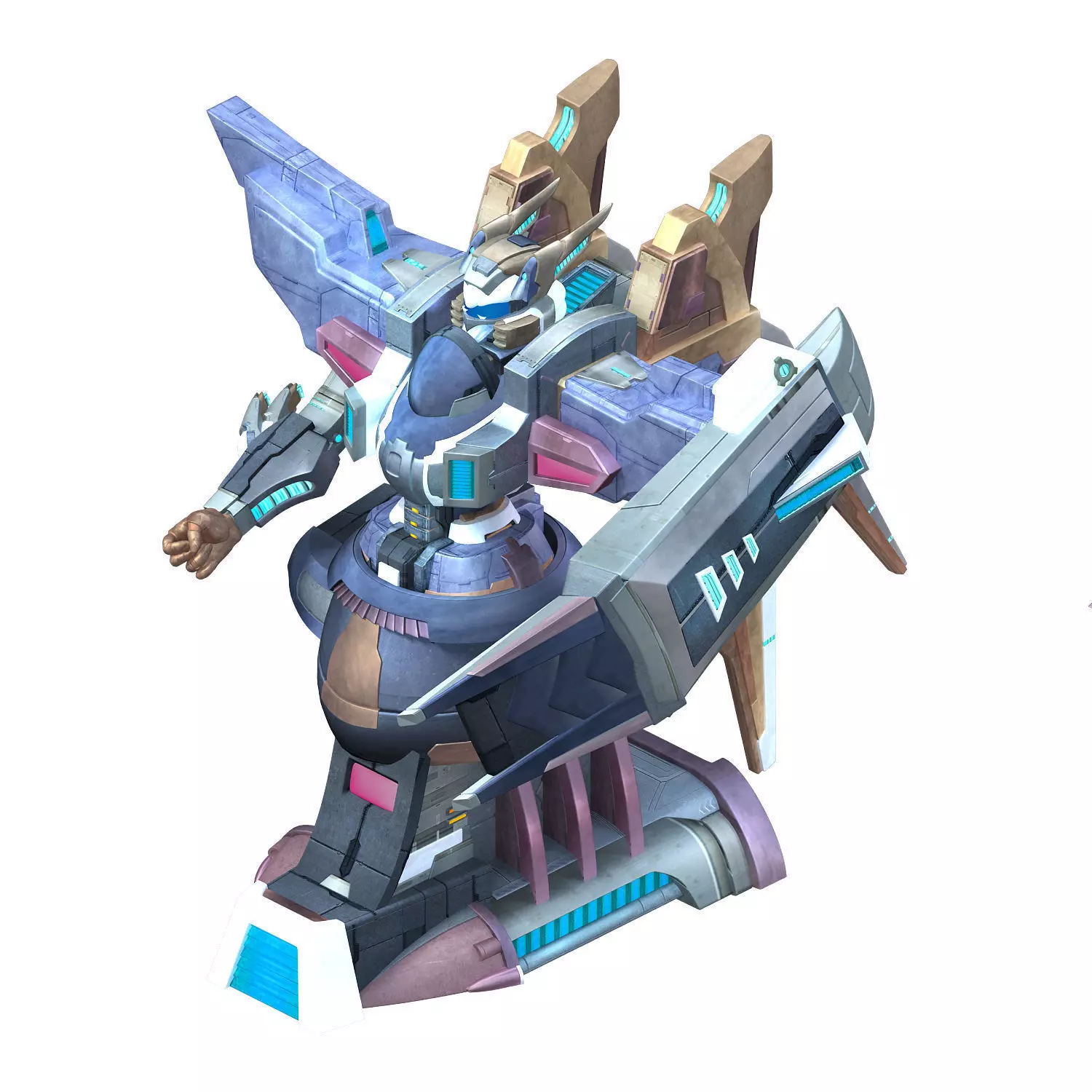 Future World - Mechanical Statue 03 3D model_0