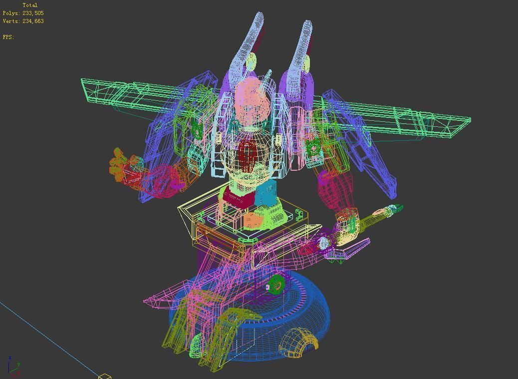 Future World - Mechanical and Mechanical Statue 04 3D model_5