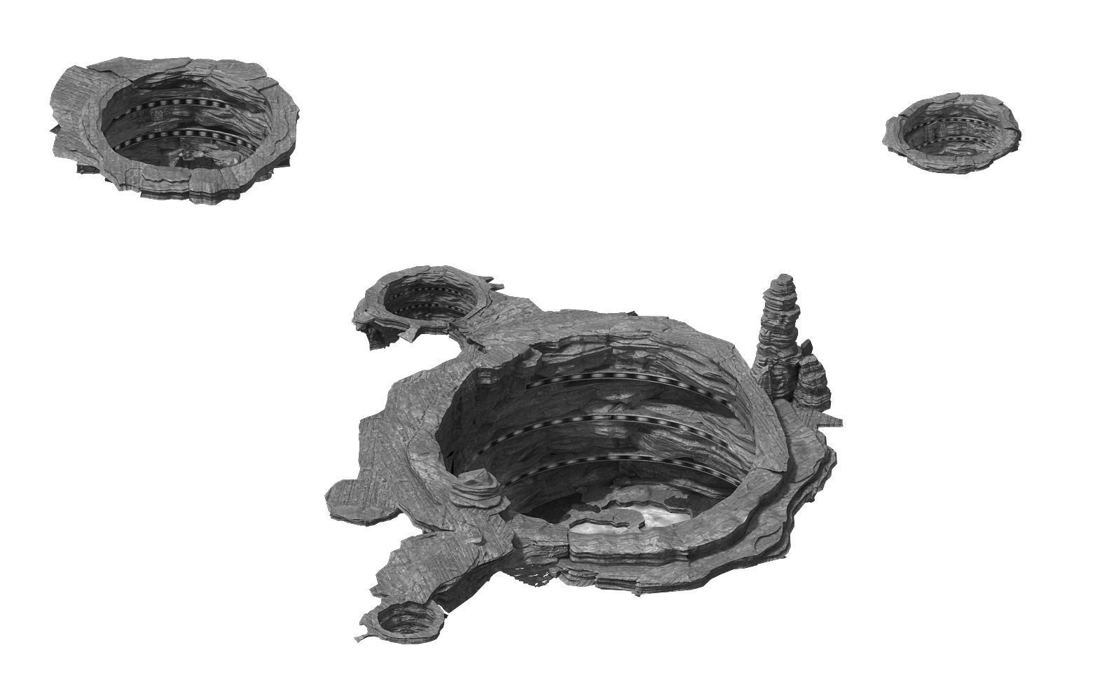 Future World - Meteor Crater 3D model_2