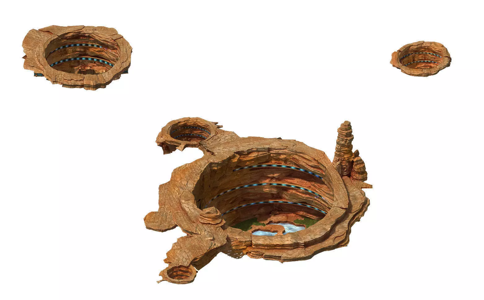 Future World - Meteor Crater 3D model_0