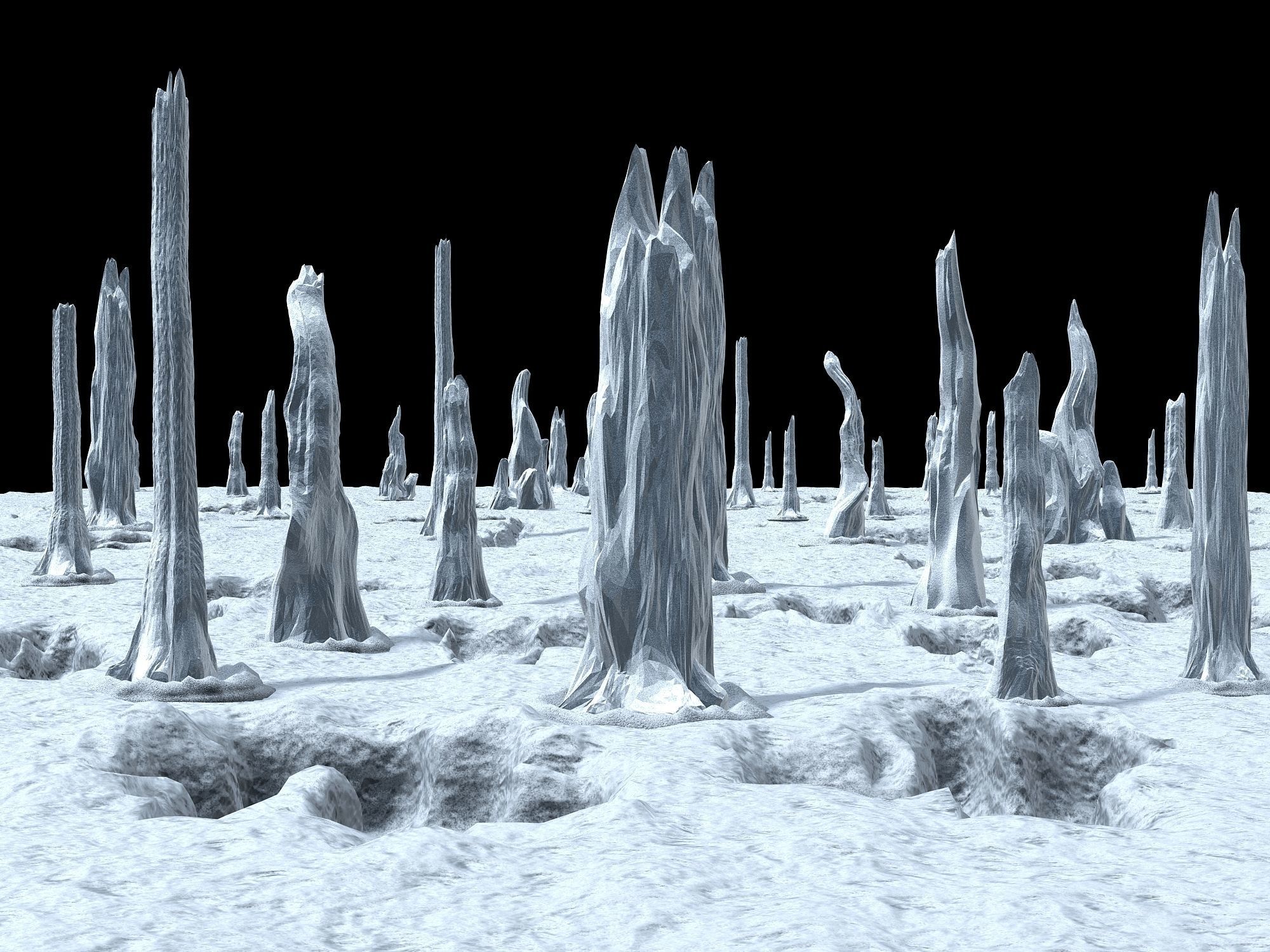 Planet - Ice Cliff 04 3D model_1