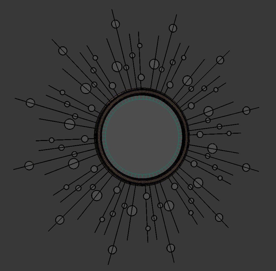 classic console table and decorative mirror 3D model_3