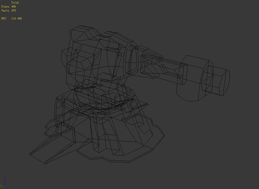 Rotating turret - flame type 01 3D model_5
