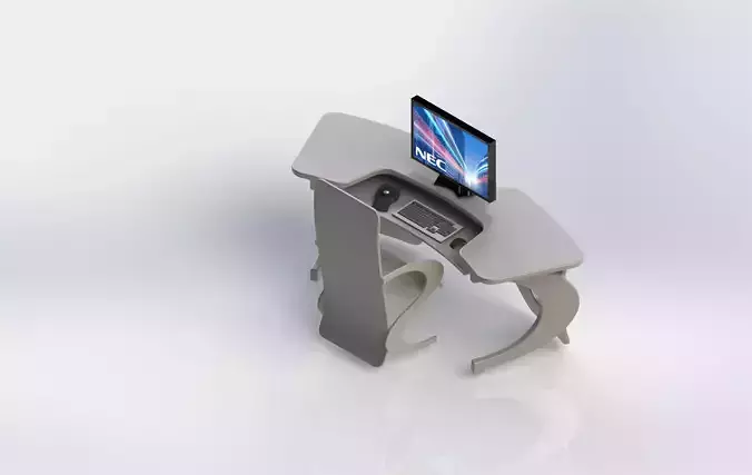 Desk NEC 3D model