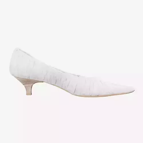 Silver Draped Fabric Pumps Low-poly 3D model
