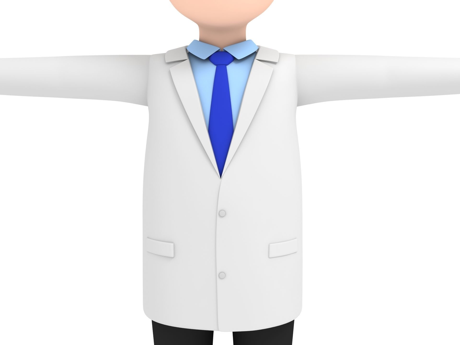 CartoonMan016 Doctor 3D model_6