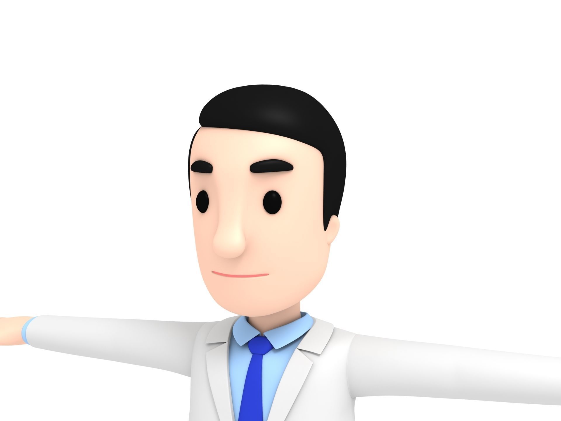 CartoonMan016 Doctor 3D model_4