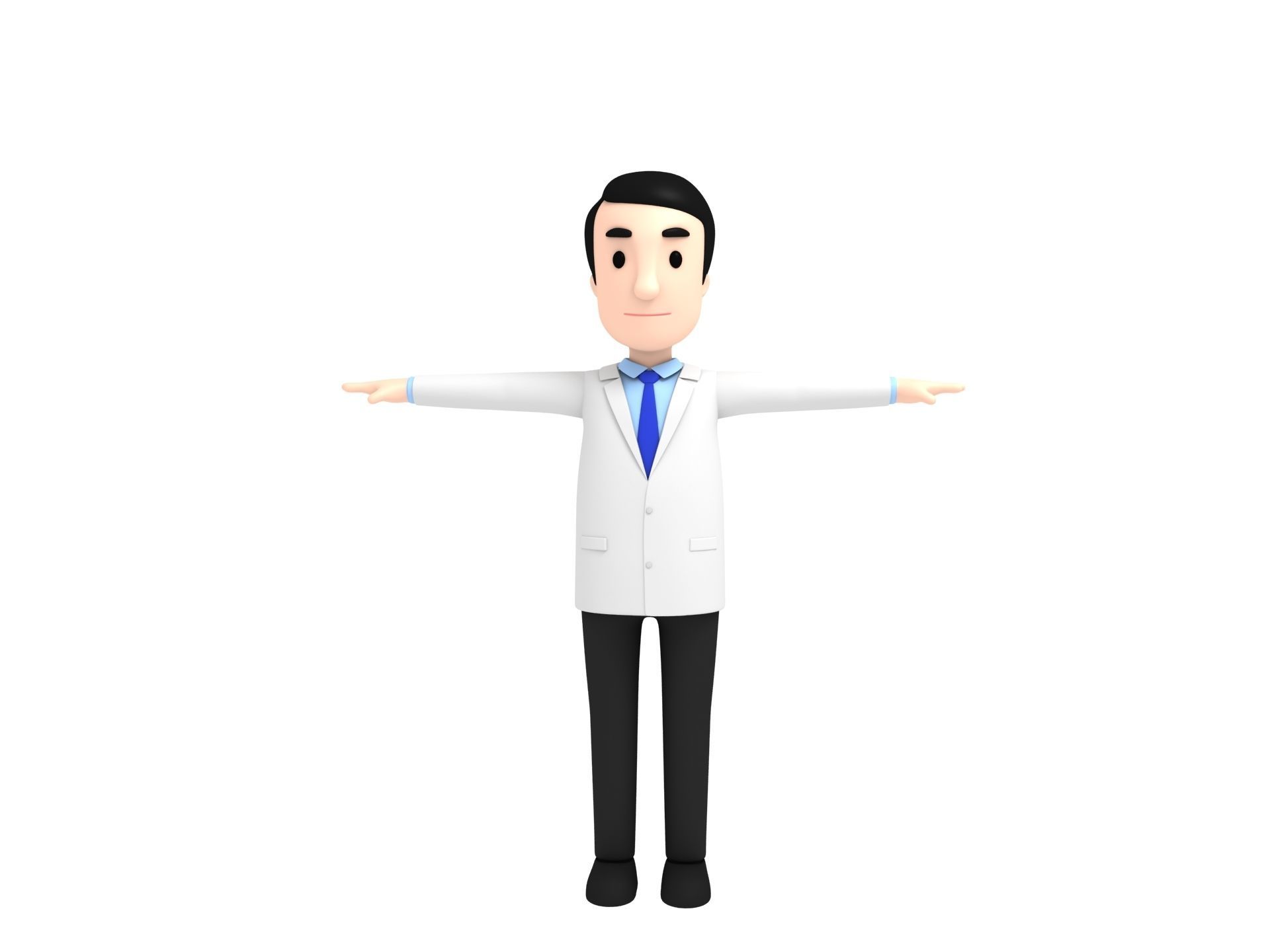 CartoonMan016 Doctor 3D model_1