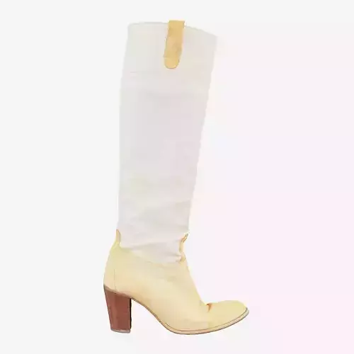 Light Brown Leather Boots Low-poly 3D model