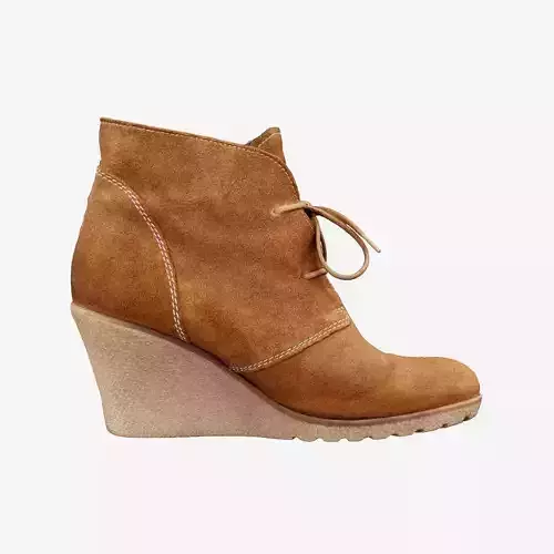 Brown Sleeve Boots Low-poly 3D model