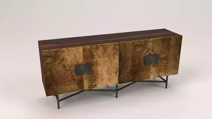 Industrial sideboard Low-poly 3D model