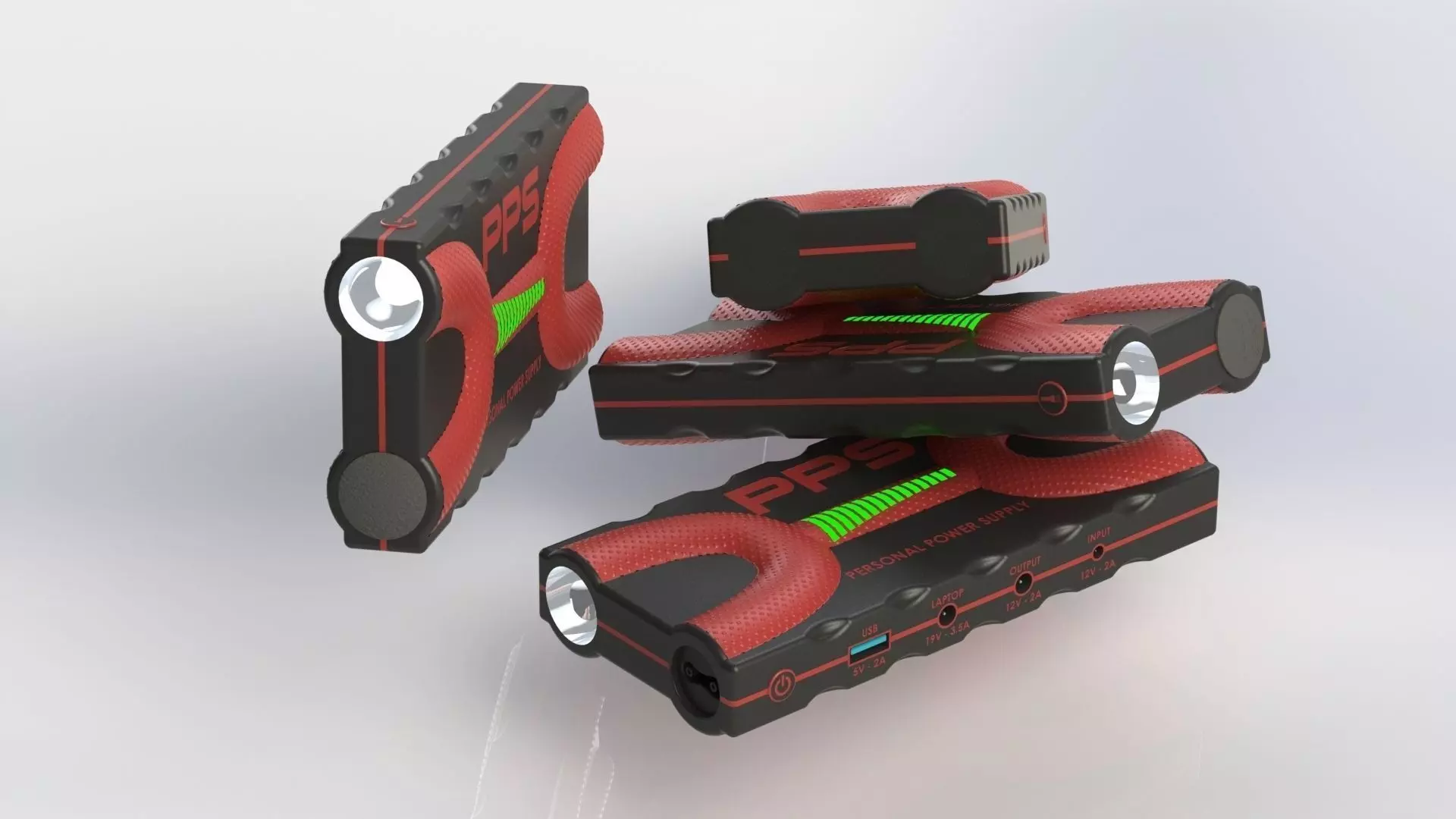 Portable Jump Starter 3D model_0