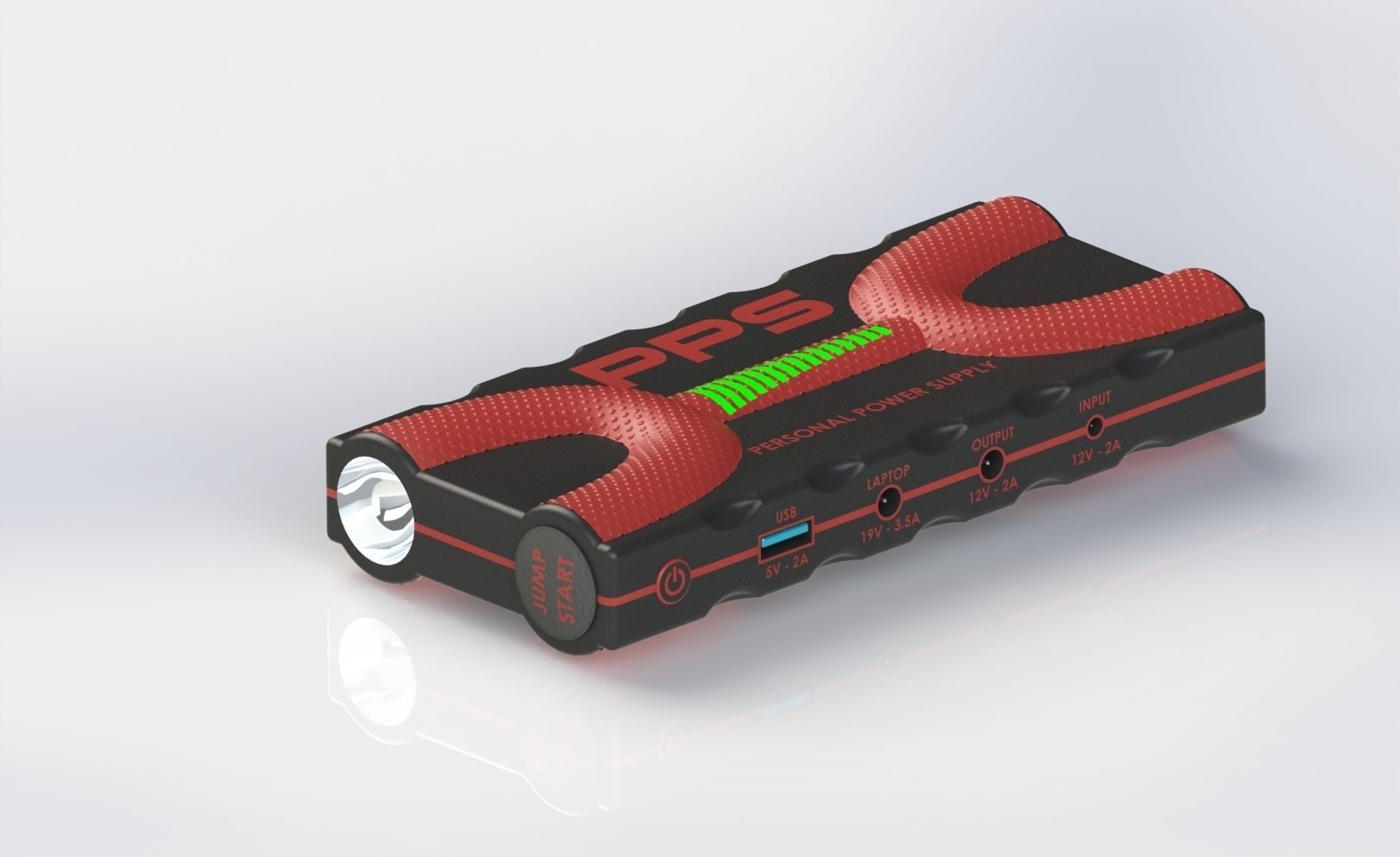 Portable Jump Starter 3D model_2