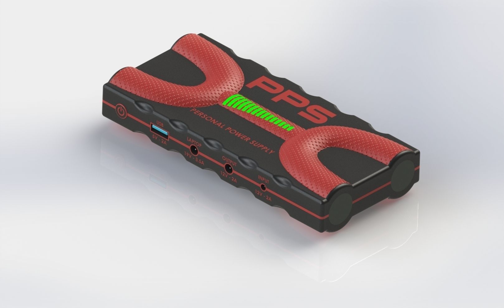 Portable Jump Starter 3D model_3