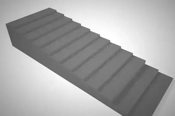 Stairs low poly set of