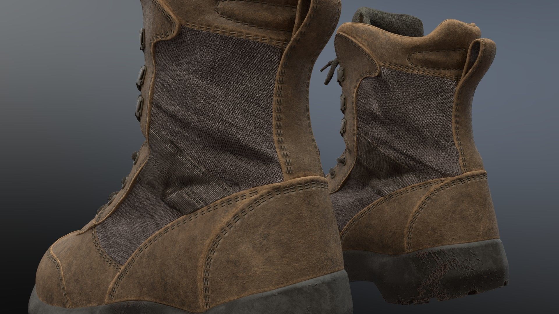 SOLDIER Boots 3D model_2