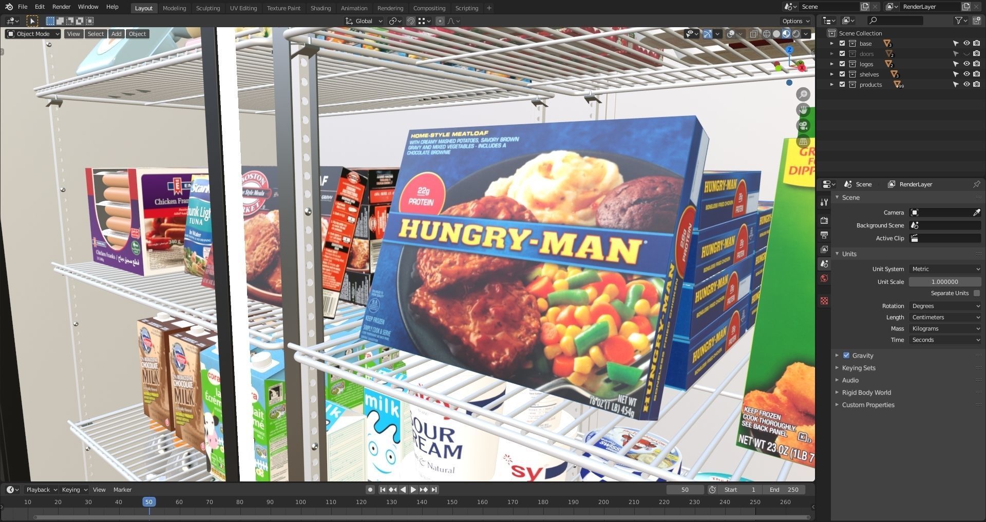 True GDM-47-LD Glass Door Marchendiser 3D model_12