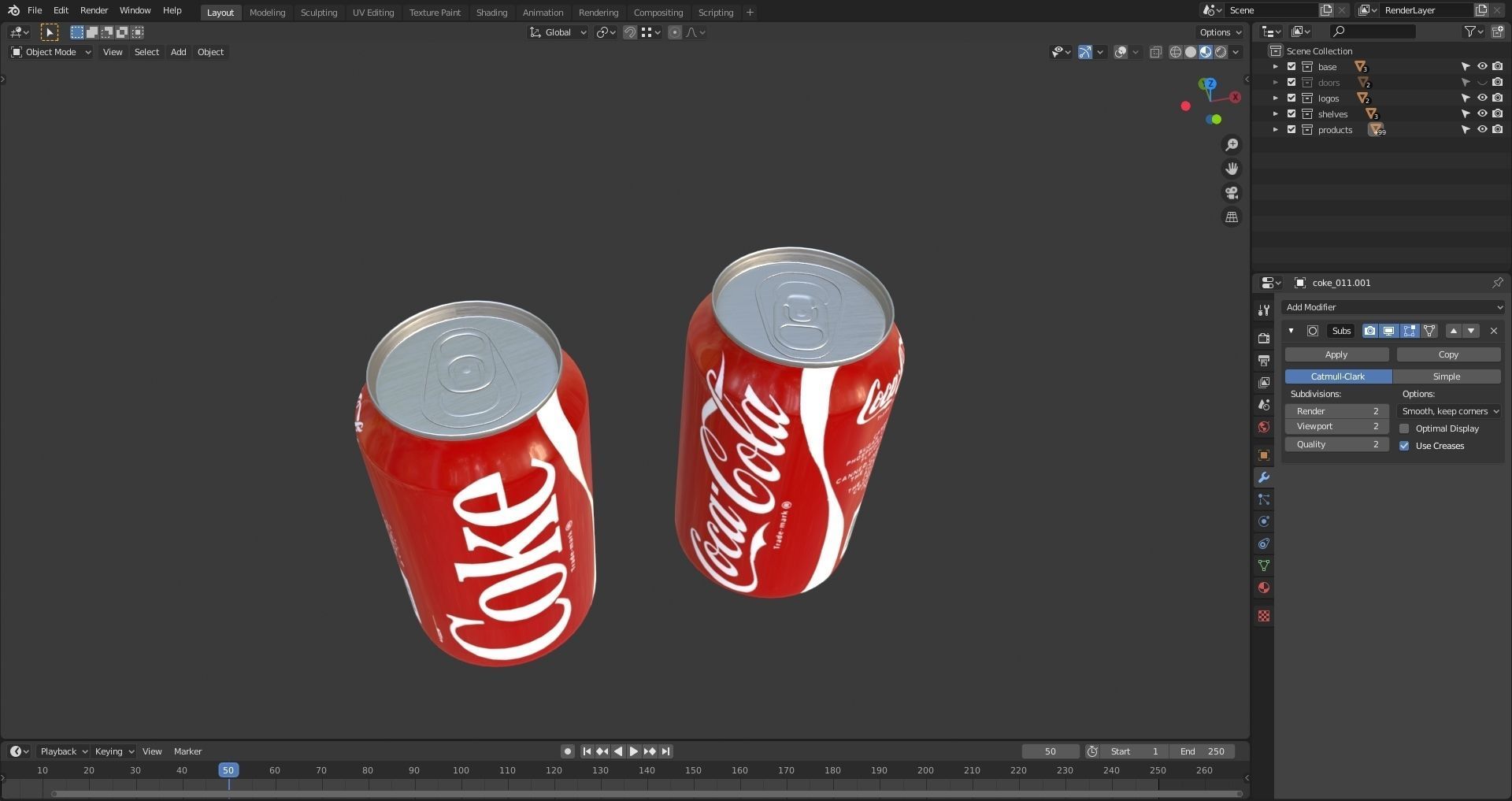 True GDM-47-LD Glass Door Marchendiser 3D model_13