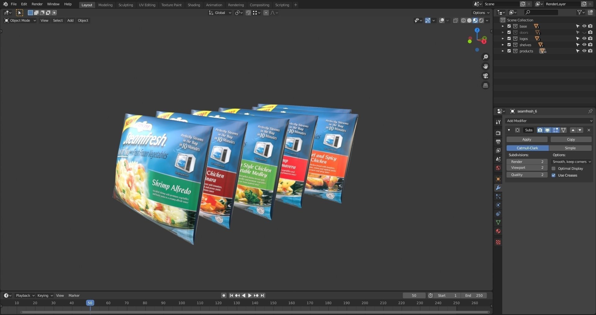 True GDM-47-LD Glass Door Marchendiser 3D model_14