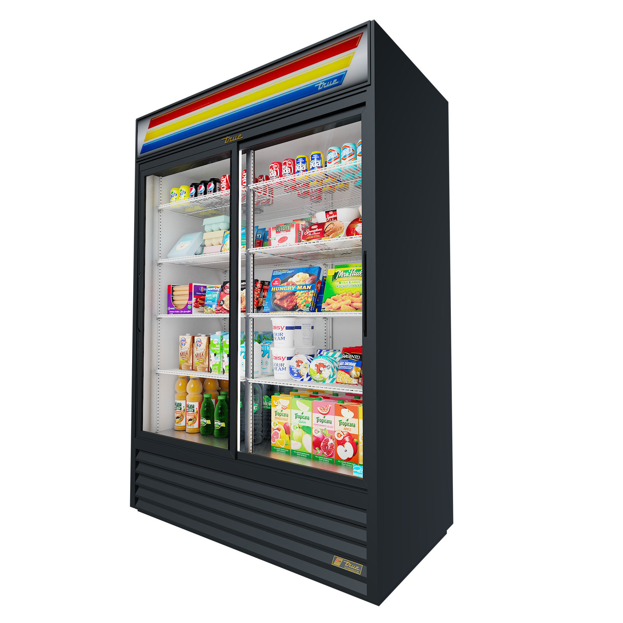 True GDM-47-LD Glass Door Marchendiser 3D model_1