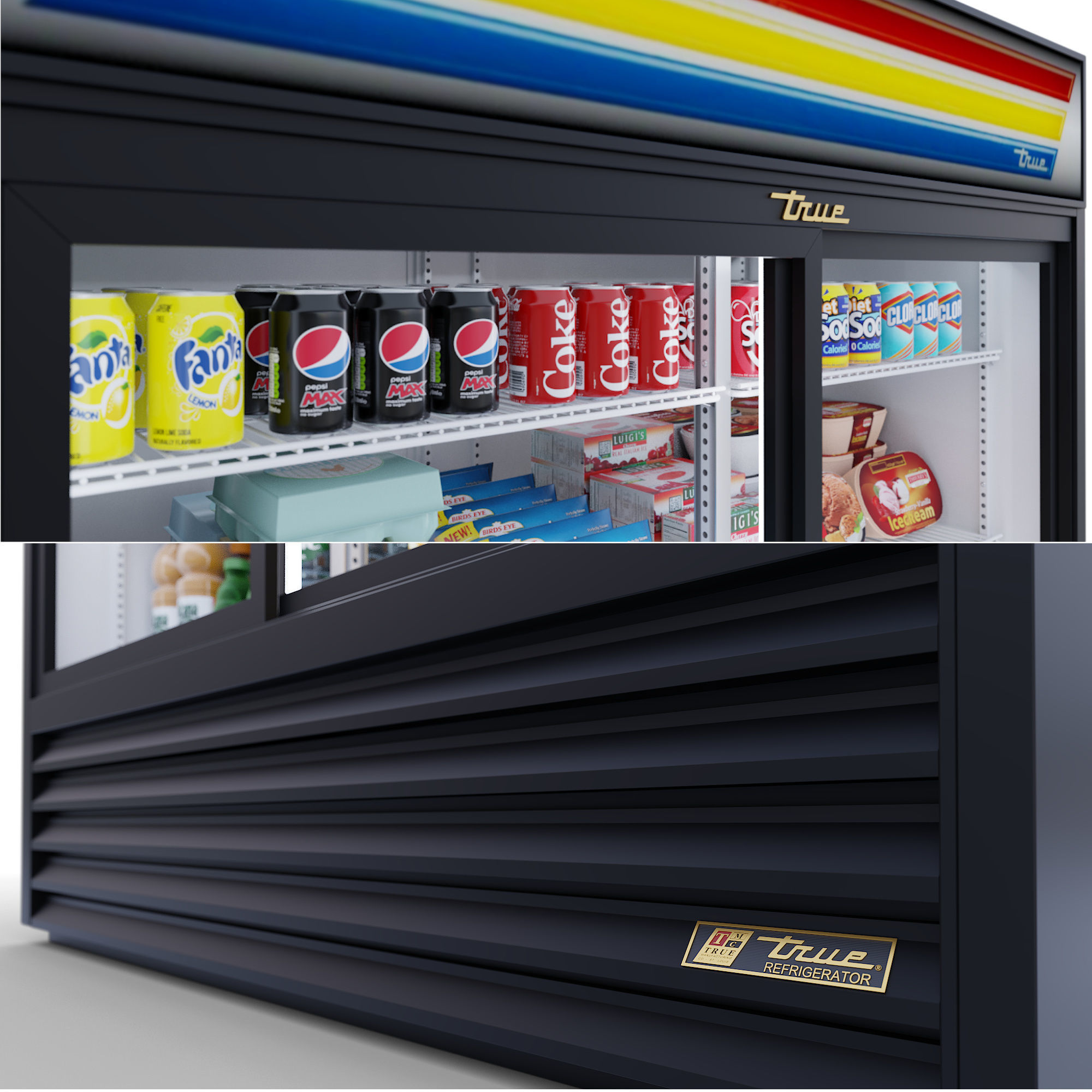 True GDM-47-LD Glass Door Marchendiser 3D model_3