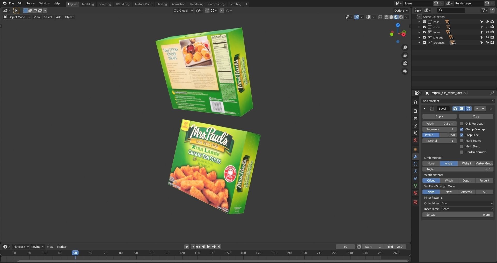True GDM-47-LD Glass Door Marchendiser 3D model_11