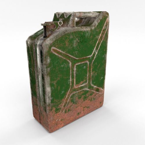 Jerry Can Low Poly Weathered PBR Low-poly 3D model