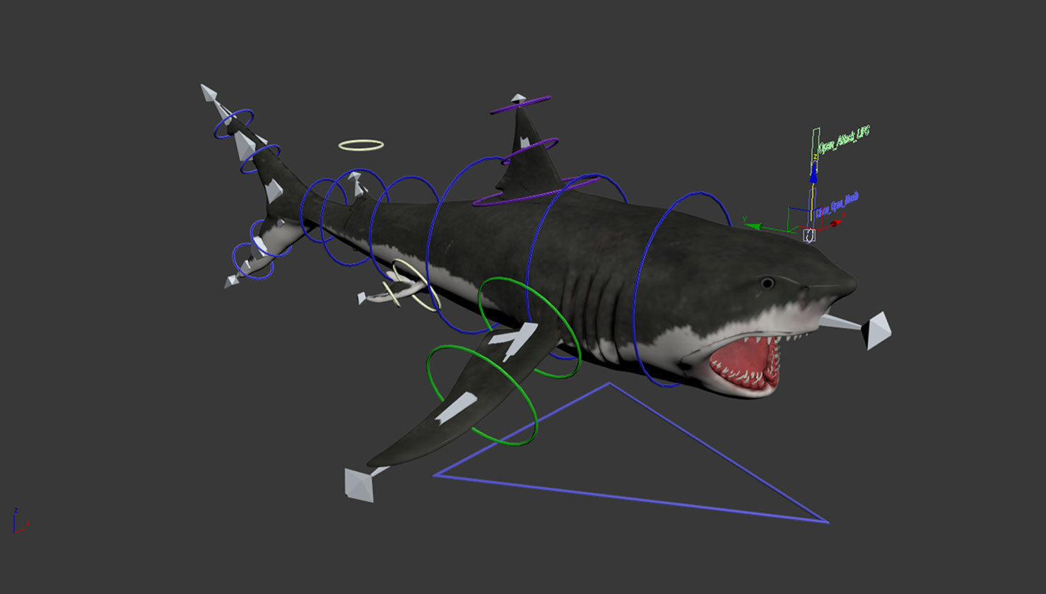 Great White Shark Low-poly 3D model_11