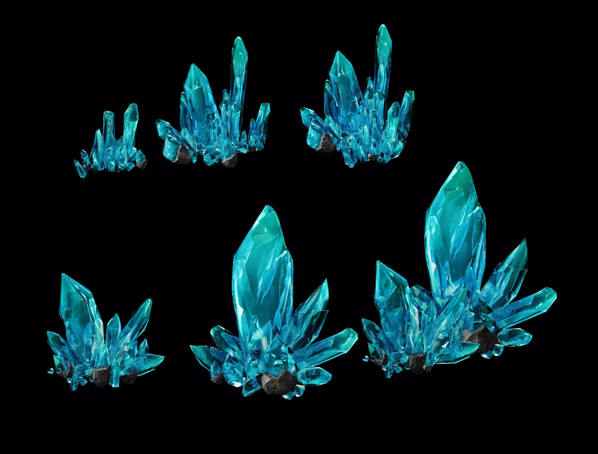 Heterogeneous crystal combination 01 3D model