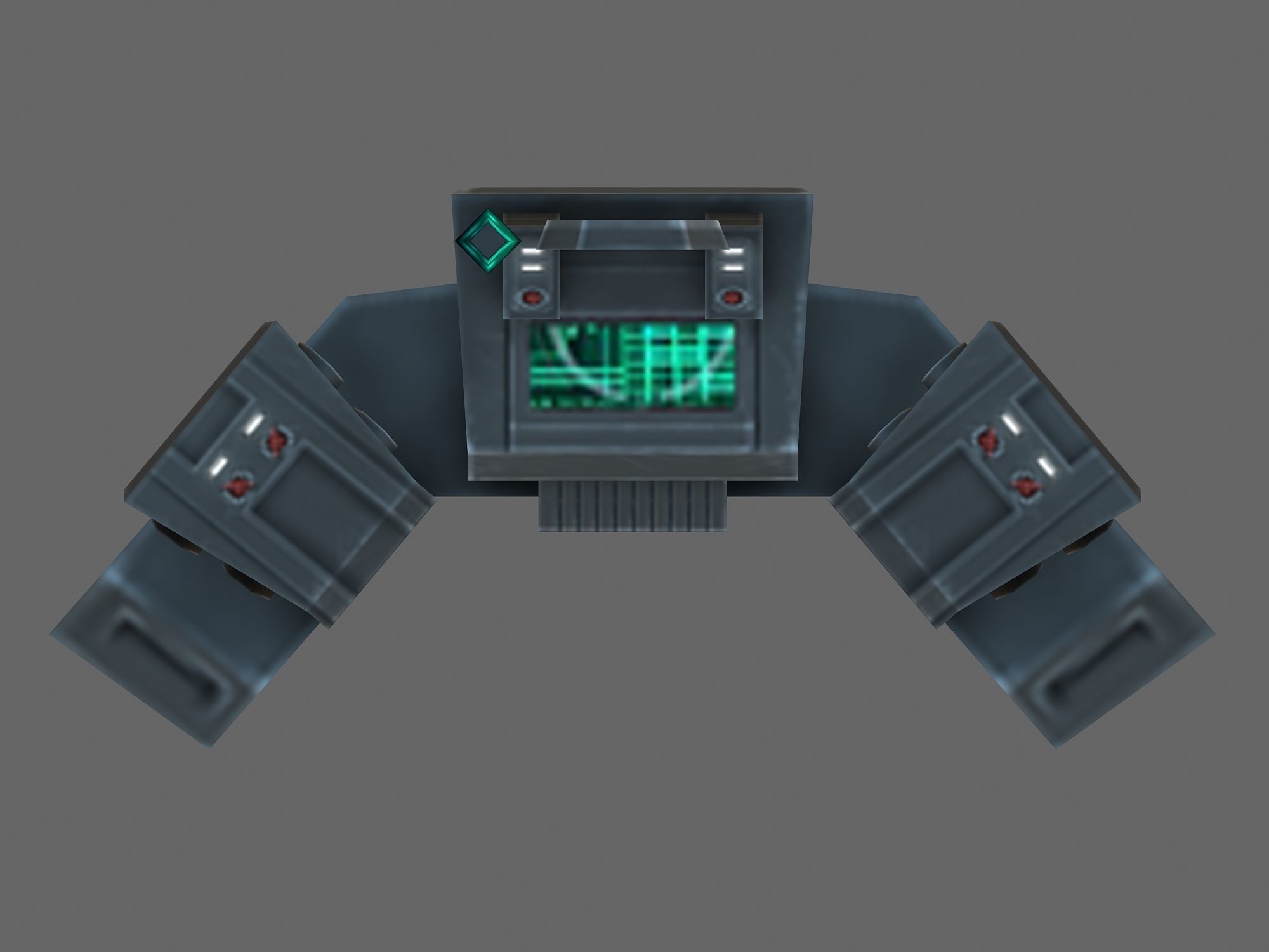 Command-console futuristic device 3D model_3