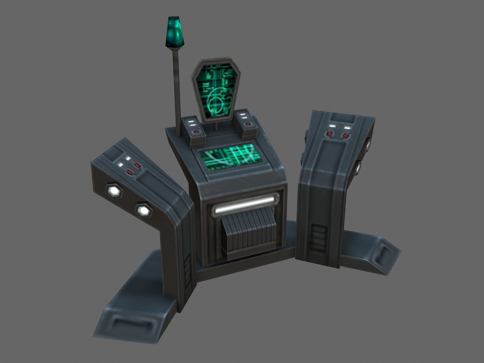 Command-console futuristic device 3D model_1