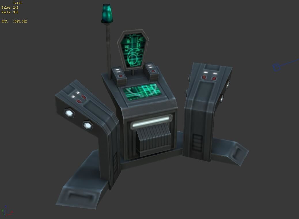 Command-console futuristic device 3D model_6
