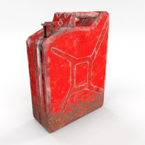 Jerry Can Low Poly Weathered 2 PBR Low-poly 3D model