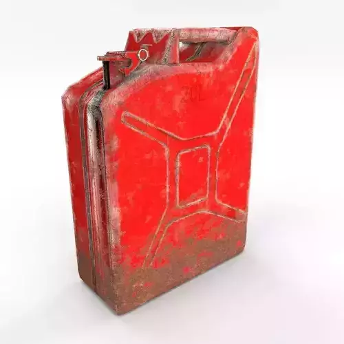 Jerry Can Low Poly Weathered 2 PBR Low-poly 3D model