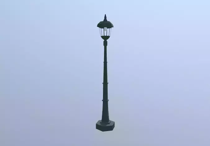 Low-poly Outdoor Lamp Low-poly 3D model