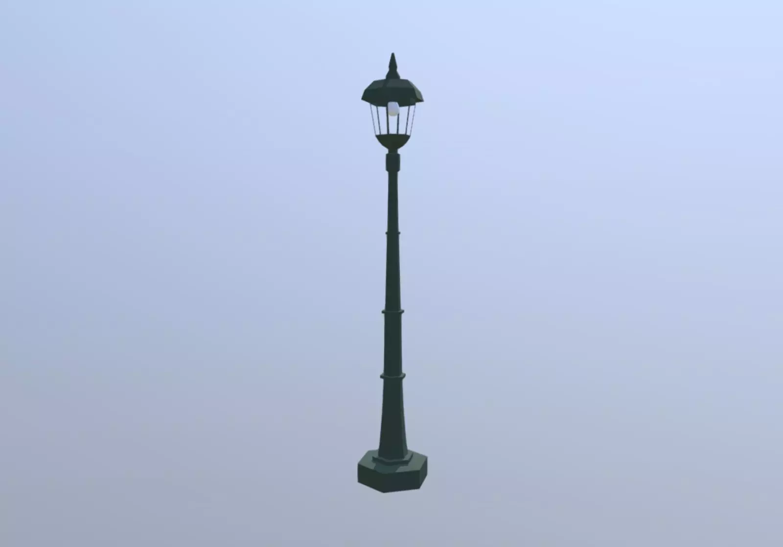 Low-poly Outdoor Lamp Low-poly 3D model_0