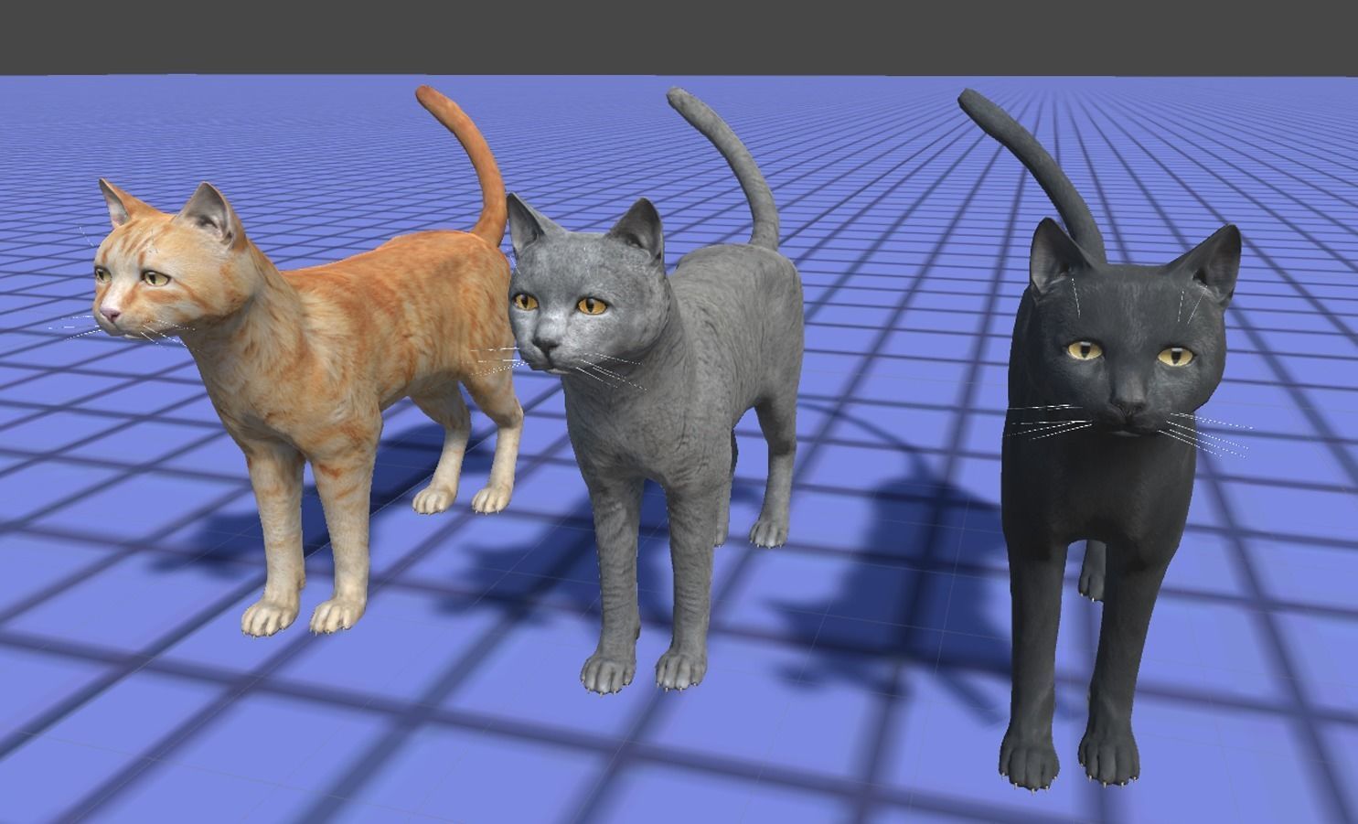 Cat pack 1 Low-poly 3D model_3