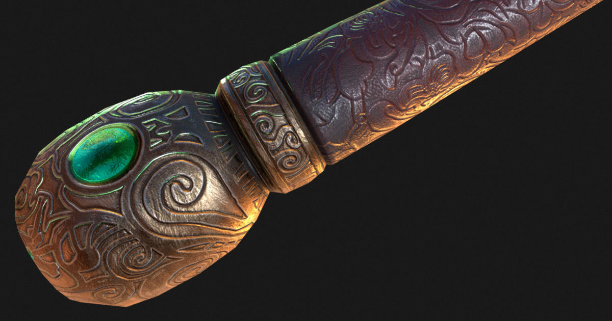 Magnifying Glass Low-poly 3D model_4