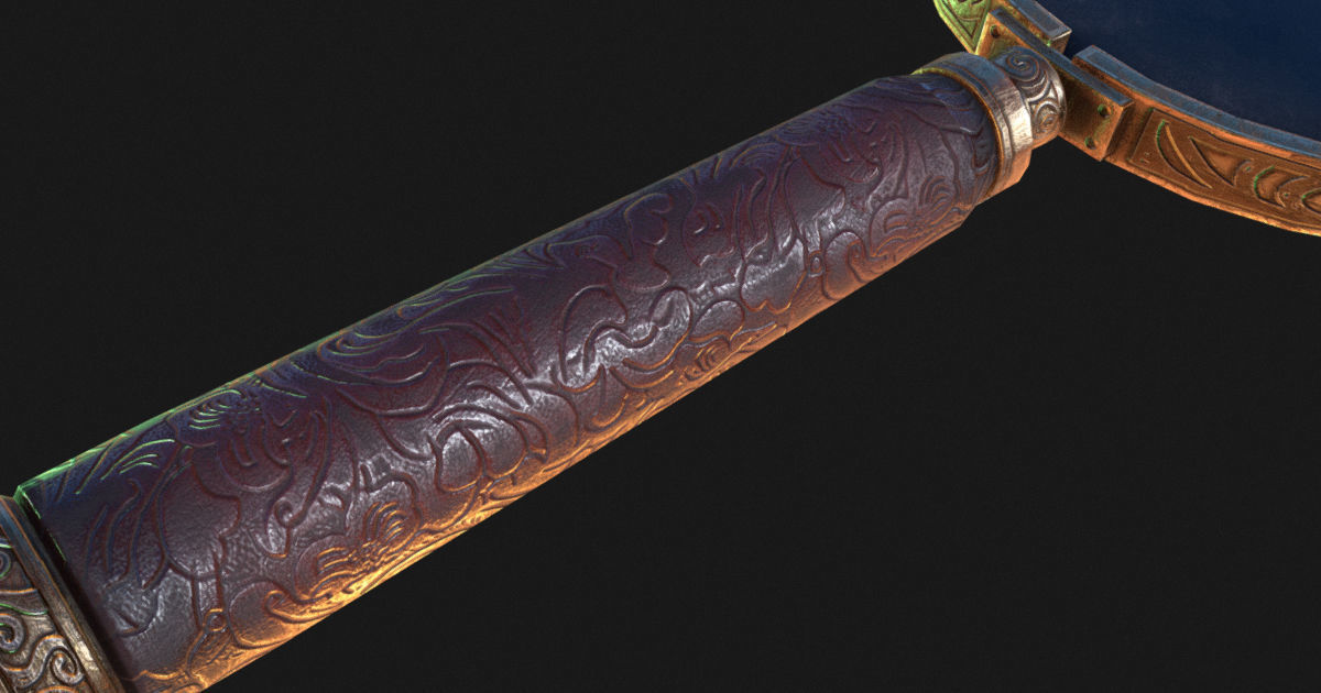 Magnifying Glass Low-poly 3D model_5