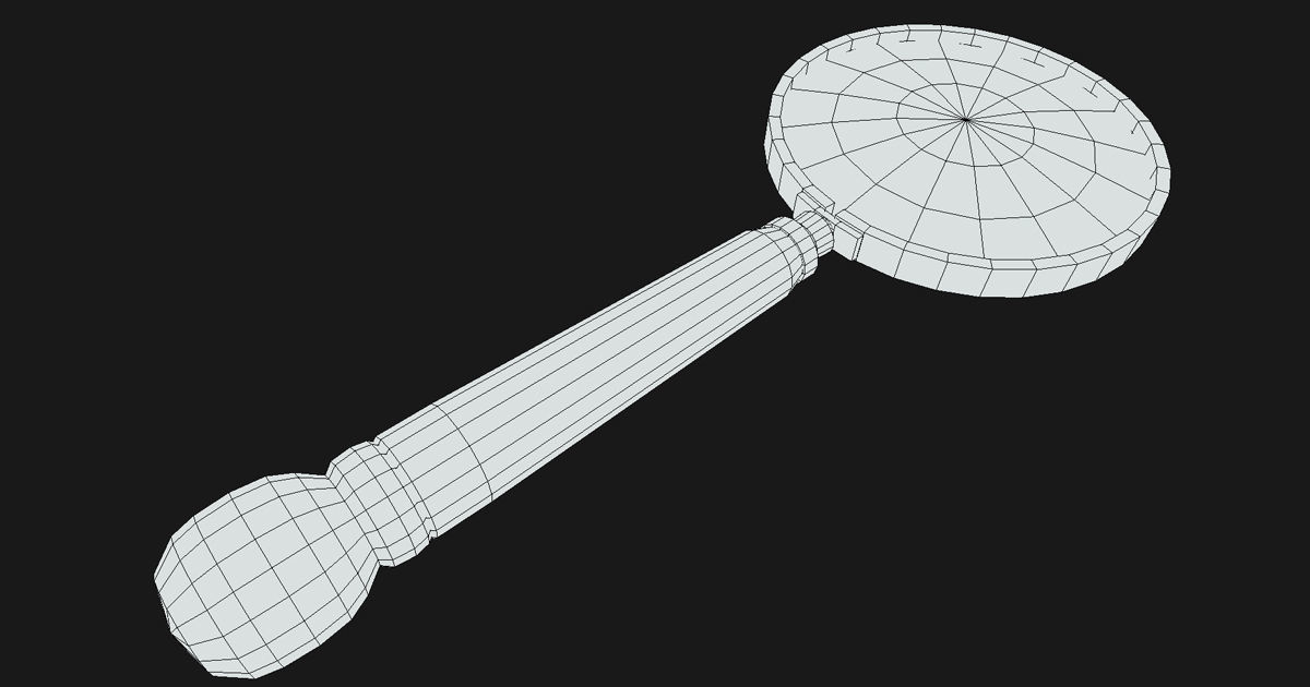 Magnifying Glass Low-poly 3D model_16