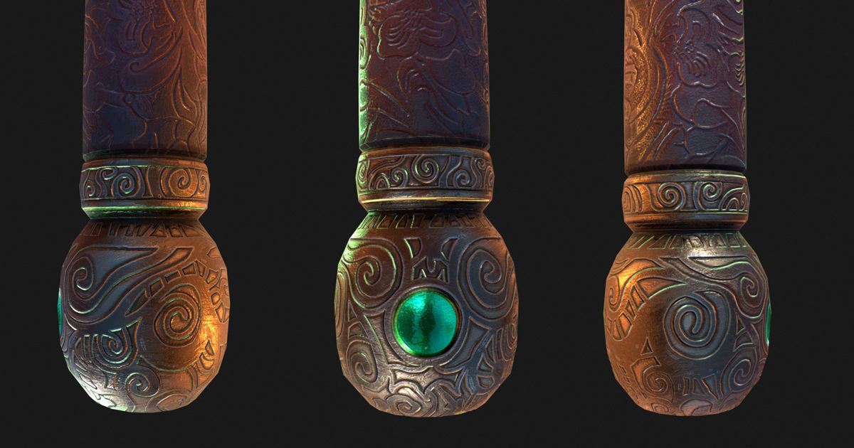 Magnifying Glass Low-poly 3D model_3