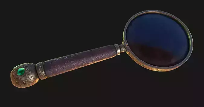 Magnifying Glass Low-poly 3D model