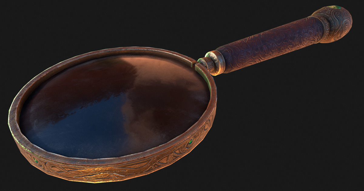 Magnifying Glass Low-poly 3D model_14