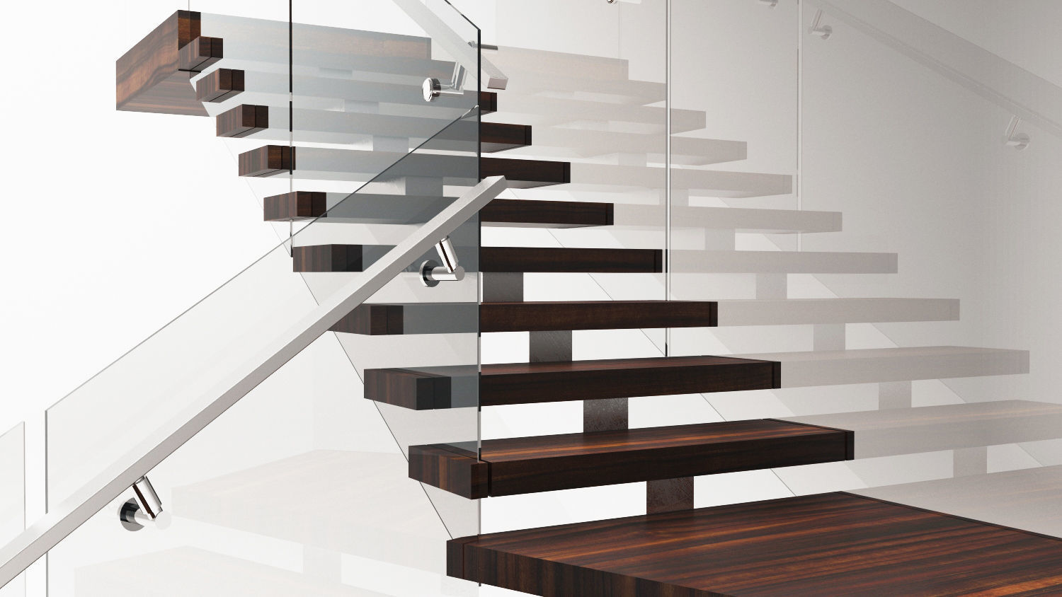 Modern Stairs 3D model_1