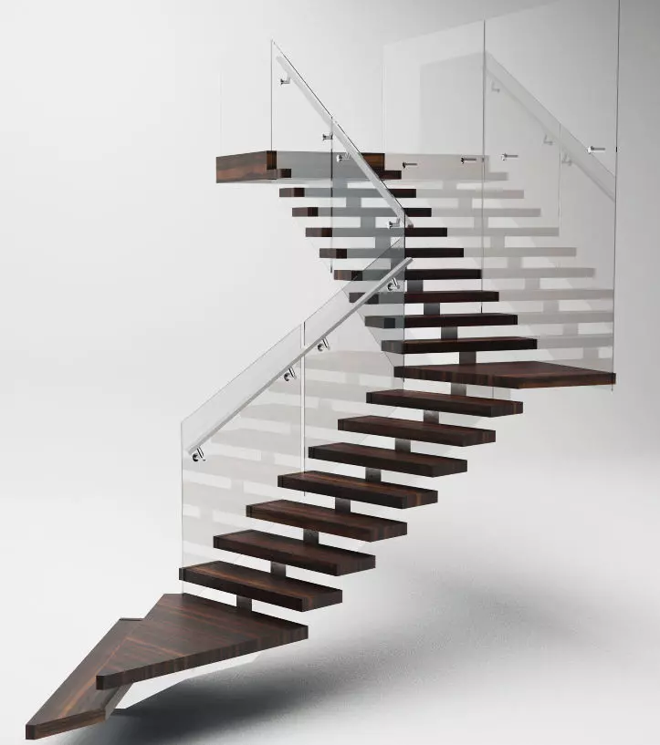 Modern Stairs 3D model_0