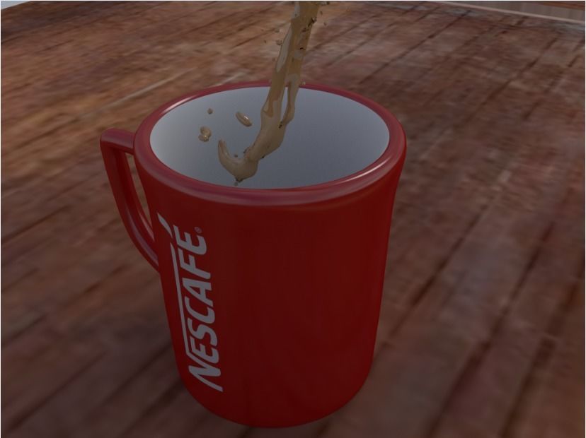 Nescafe coffee cup Free 3D model_3