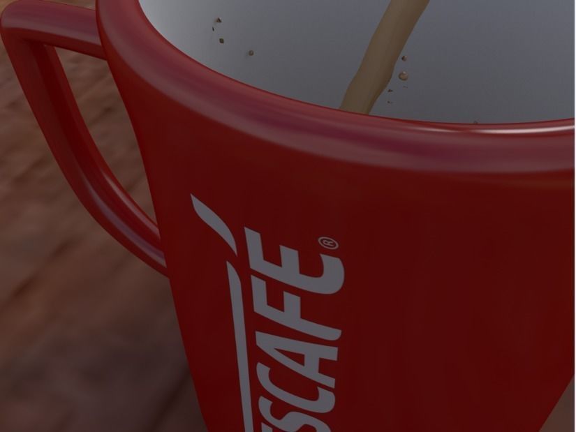 Nescafe coffee cup Free 3D model_4