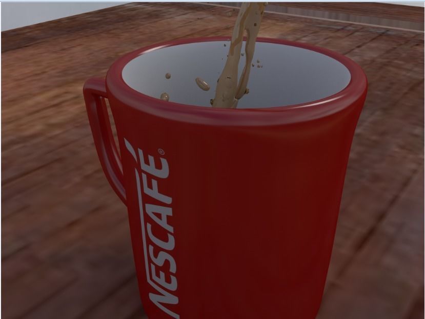 Nescafe coffee cup Free 3D model_2