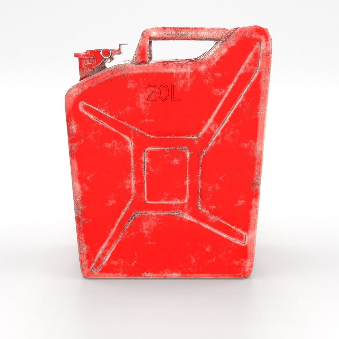 Jerry Can 2 Worn PBR Low-poly 3D model_1